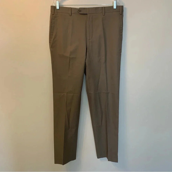 Zanella x  Loro Piana Tan Trousers Straight Leg Career 36 - Picture 1 of 8